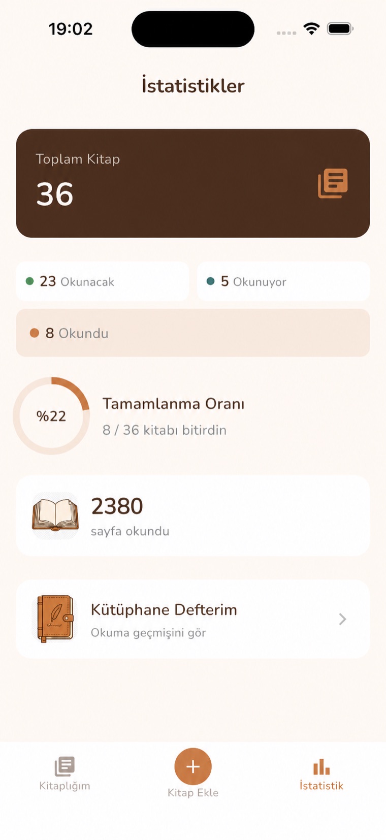 Kitavia’da istatistikler ekranı